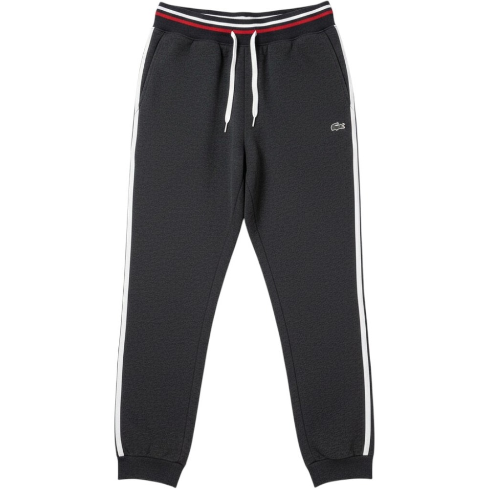 Lacoste Joggers Mens Medium Gray Striped Waistband Sleepwear Loungewear